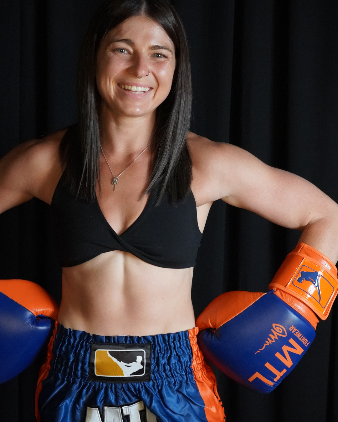 Muay Thai Shorts | Yant Series - Navy Sunset